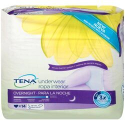 TENA Roupa Íntima para Incontinência Noturna Feminina, Tamanho Grande, Pacote com 14 Unidades (Aproximadamente 280g)