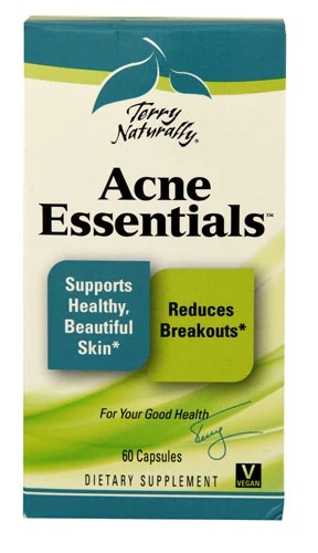 Terry Naturally Acne Essentials™ - 60 Cápsulas: Combate a Acne e Promove Pele Saudável