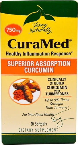 Terry Naturally CuraMed® 750mg - 30 Cápsulas Gelatinosas: Curcumina Potente para Seu Bem-Estar