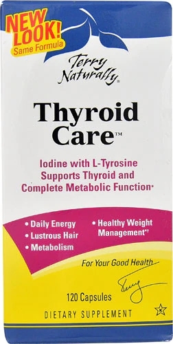 Terry Naturally Thyroid Care™: Suporte Essencial para a Tireoide - 120 Cápsulas