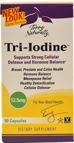 Terry Naturally Tri-Iodine 12.5mg - 90 Cápsulas: Sua Dose Essencial de Bem-Estar