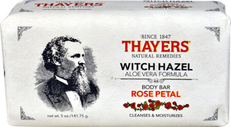 Thayers Witch Hazel Aloe Vera Formula Body Bar Rose Petal -- 5 oz