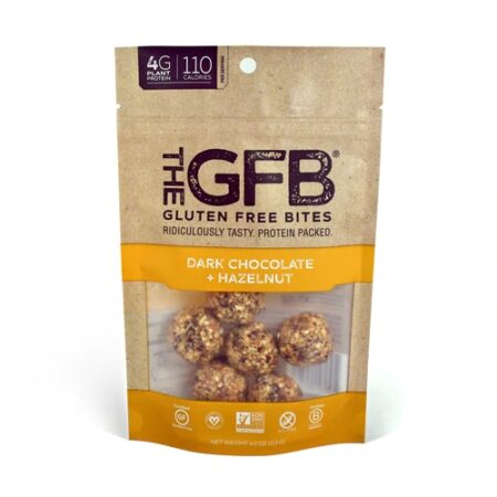 The Gluten Free Bar Dark Chocolate Hazelnut Bites -- 4 oz