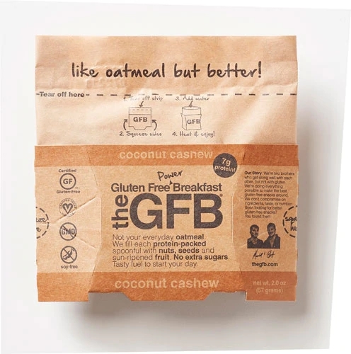 The Gluten Free Bar Power Breakfast Coco e Castanha de Caju - 6 Barras (Aprox. 340g)