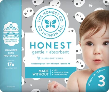 honest diapers size 3 27 count