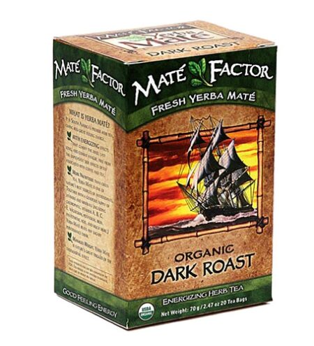 The Mate Factor Organic Yerba Mate Dark Roast -- 20 Tea Bags