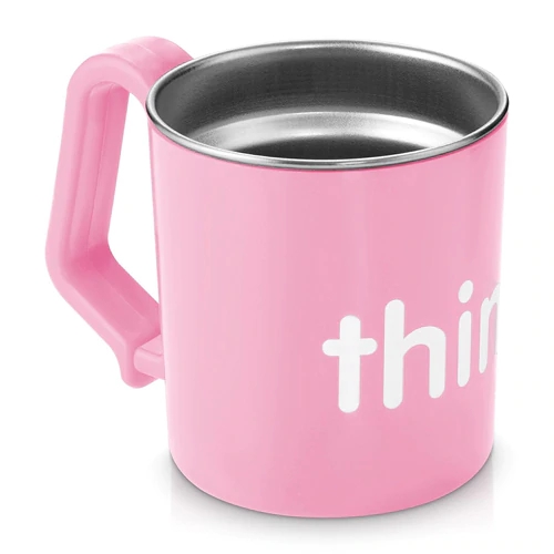 Caneca Infantil Thinkbaby Rosa 250ml - Copo de Treinamento Livre de BPA