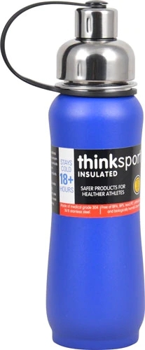 Garrafa Térmica Esportiva Thinksport Azul Revestida 480ml: Saúde e Hidratação Livre de Tóxicos