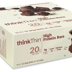 Barra de Proteína thinkThin Brownie Crunch - 10 Barras (Aprox. 450g)