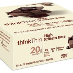 Barra de Proteína thinkThin Chocolate Fudge - 10 Unidades (Aprox. 57g cada)
