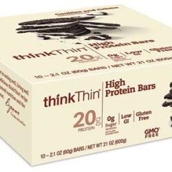 Barra de Proteína thinkThin Cookies & Creme - 10 Barras (Aprox. 45g cada)