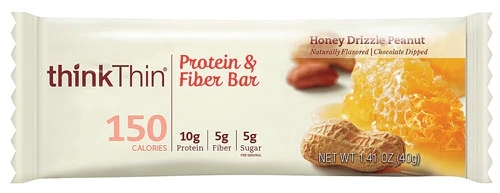 Barra ThinkThin Lean Protein & Fiber Mel com Amendoim - 40g - Energia e Saciedade