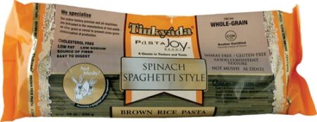 Tinkyada Brown Rice Pasta Spinach Spaghetti Gluten Free -- 12 oz