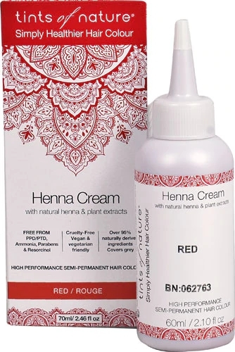 Tints of Nature Henna Cream Hair Color Red 72ml - Coloração Natural e Saudável