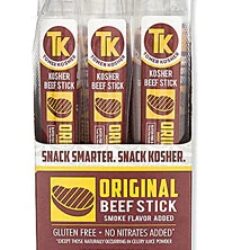 Tomer Palitos de Carne Kosher Original - Pacote com 24 Unidades (Aprox. 450g)