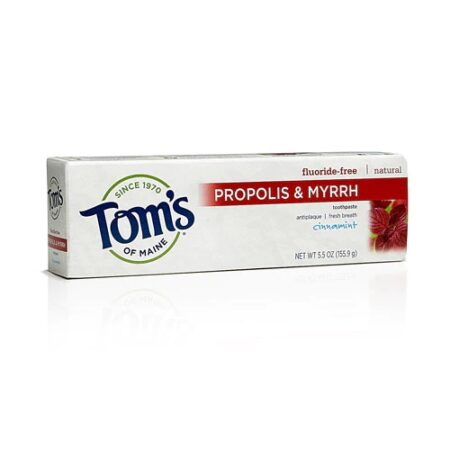 Tom's of Maine Propolis and Myrrh Fluoride-Free Natural Toothpaste Cinnamint -- 5.5 oz