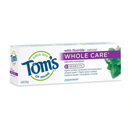 Tom's of Maine Whole Care® Anticavity Toothpaste with Fluoride Peppermint -- 4 oz