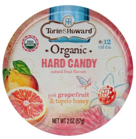 Torie & Howard Organic Hard Candy Pink Grapefruit & Tupelo Honey -- 2 oz