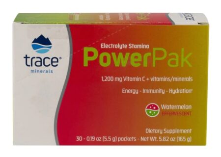 Trace Minerals Research Electrolyte Stamina PowerPak Watermelon -- 30 Packets