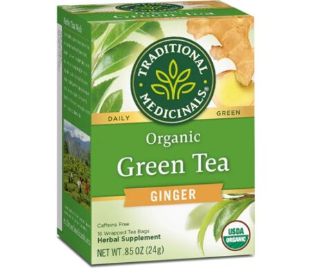 Traditional Medicinals Organic Green Tea Ginger -- 16 Tea Bags