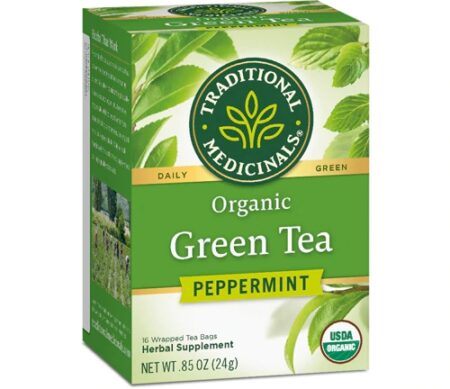 Traditional Medicinals Organic Green Tea Peppermint -- 16 Tea Bags