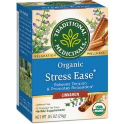 Chá Orgânico Stress Ease Tradicional Medicinals Canela - 16 Sachês (45.2g) - Alívio Natural do Estresse