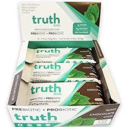 Truth Bar Barra de Snack Nutritiva com Prebióticos e Probióticos Sabor Chocolate com Hortelã - Caixa com 12 Unidades