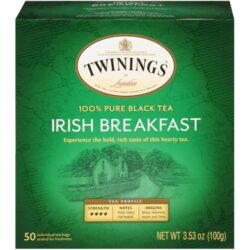 Chá Preto Twinings Irish Breakfast Puro - 50 Sachês | Sabor Autêntico e Energizante
