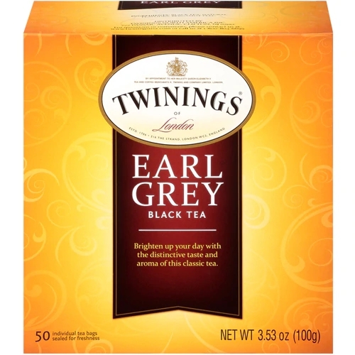 Chá Preto Earl Grey Twinings Classics - 50 Sachês Refrescantes
