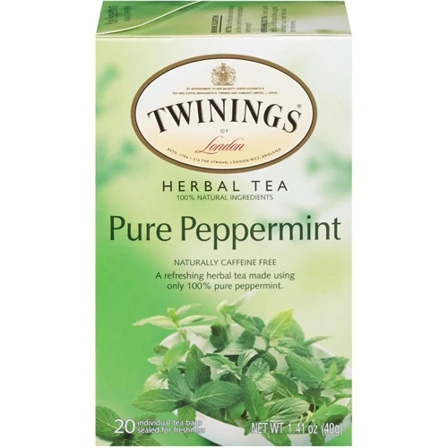 Twinings Chá de Hortelã Pura - 20 Sachês (Aprox. 36g) | Refrescante e Natural