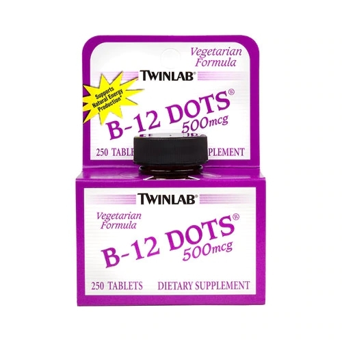 Twinlab B-12 Sublingual Dots 500mcg - 250 Comprimidos: Energia e Vitalidade para o Seu Dia a Dia