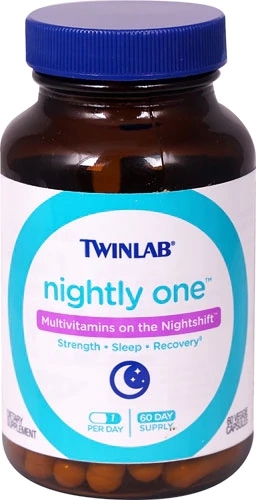Twinlab Nightly One™: 60 Cápsulas Veganas para Noites Revigorantes e Bem-Estar Completo