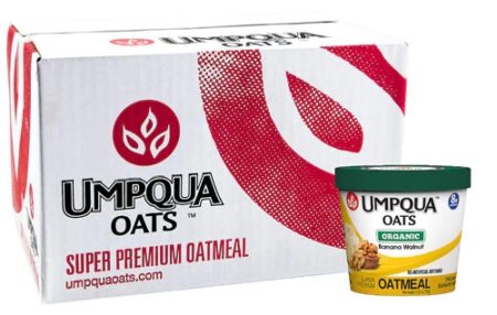 Umpqua Oats Organic Oatmeal Gluten Free Banana Walnut -- 8 Cups