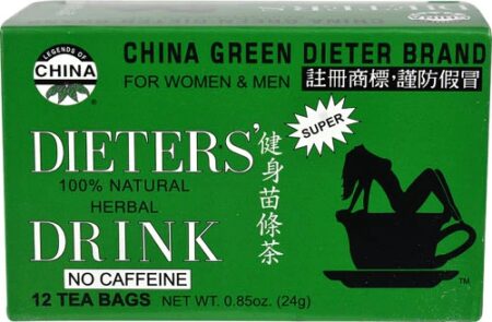 Uncle Lee's Dieter's Tea Decaffeinated China Green -- 12 Tea Bags