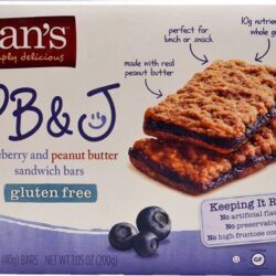 Barras de Sanduíche PB&J Sem Glúten Van's Natural Foods Mirtilo e Pasta de Amendoim - 5 Barras (Aprox. 213g)
