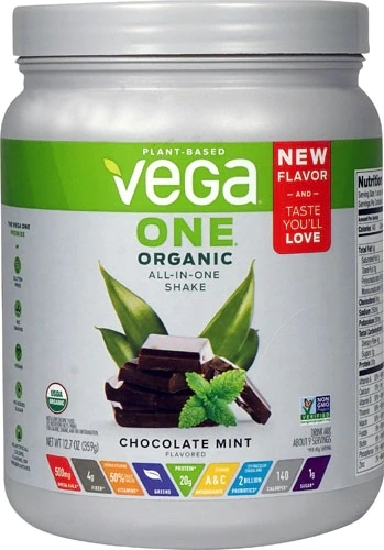 Vega One Shake Orgânico Chocolate Mint - 9 Porções (270g)