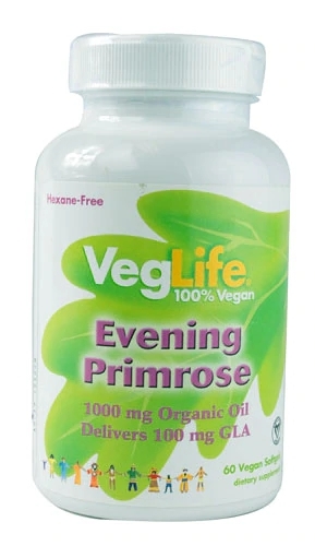 VegLife Óleo de Prímula Vegano 1000mg - 60 Cápsulas Softgel para Bem-Estar