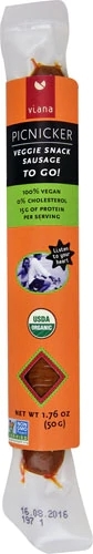 Viana Veggie Snack Sausage To Go! Picnicker - 50g: A Salsicha Vegetal Perfeita para Levar