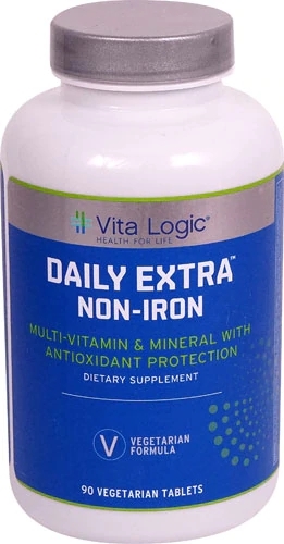 Vita Logic Daily Extra™ Non-Iron - 90 Comprimidos Vegetarianos para Sua Saúde Diária