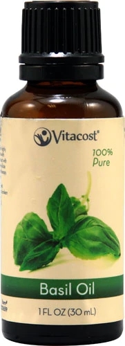 Óleo Essencial de Manjericão 100% Puro Vitacost – 30ml (1 fl oz) – Aromaterapia e Bem-Estar
