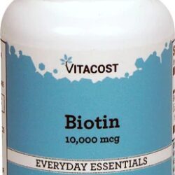 Biotina Vitacost 10000mcg - 100 Comprimidos: Potencialize Cabelos, Pele e Unhas!