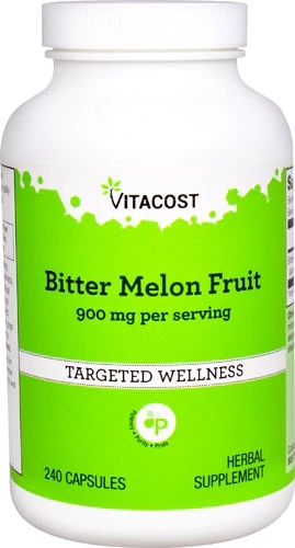 Melão de São Caetano Vitacost: 900mg por Dose - 240 Cápsulas para Bem-Estar
