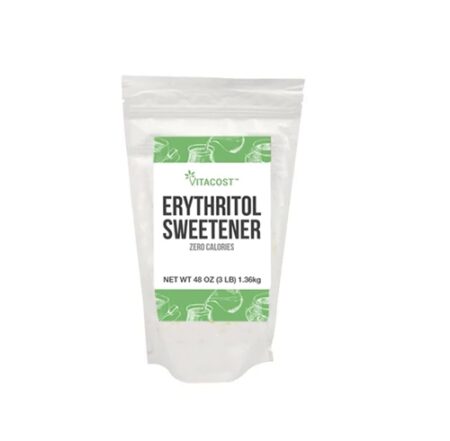 Vitacost Erythritol Sweetener Zero Calories -- 48 oz (3 LB)