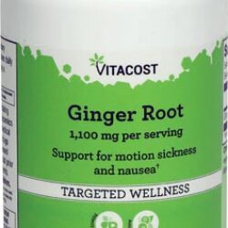 Vitacost Raiz de Gengibre 1100mg por Dose - 180 Cápsulas - Bem-Estar Digestivo e Imunidade