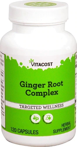 Vitacost Ginger Root Complex - 120 Cápsulas | Raiz de Gengibre Padronizado para Bem-Estar