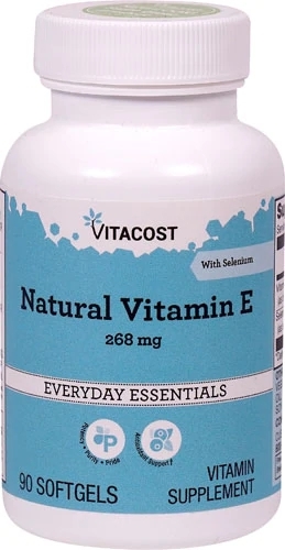 Vitacost Vitamina E com Selênio 268 mg - 90 Cápsulas Gelatinosas | Saúde e Imunidade