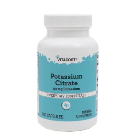 Vitacost Potassium Citrate -- 99 mg - 180 Capsules