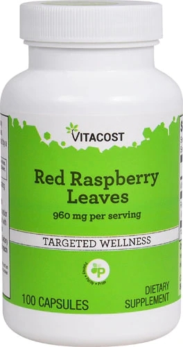 Folha de Framboesa Vermelha Vitacost - 960mg por Dose - 100 Cápsulas: Seu Aliado Natural para Bem-Estar