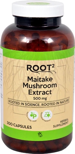 Extrato de Cogumelo Maitake Vitacost ROOT2 - Padronizado 500 mg - 300 Cápsulas | Saúde e Bem-Estar