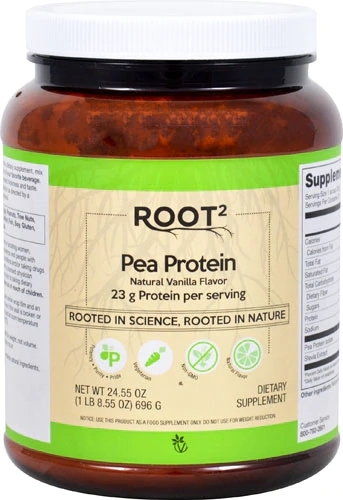 Proteína Vegetal Vegana Vitacost ROOT2 Sabor Baunilha Natural - 695g | 23g Proteína por Porção | Sem Glúten e Não Transgênico
